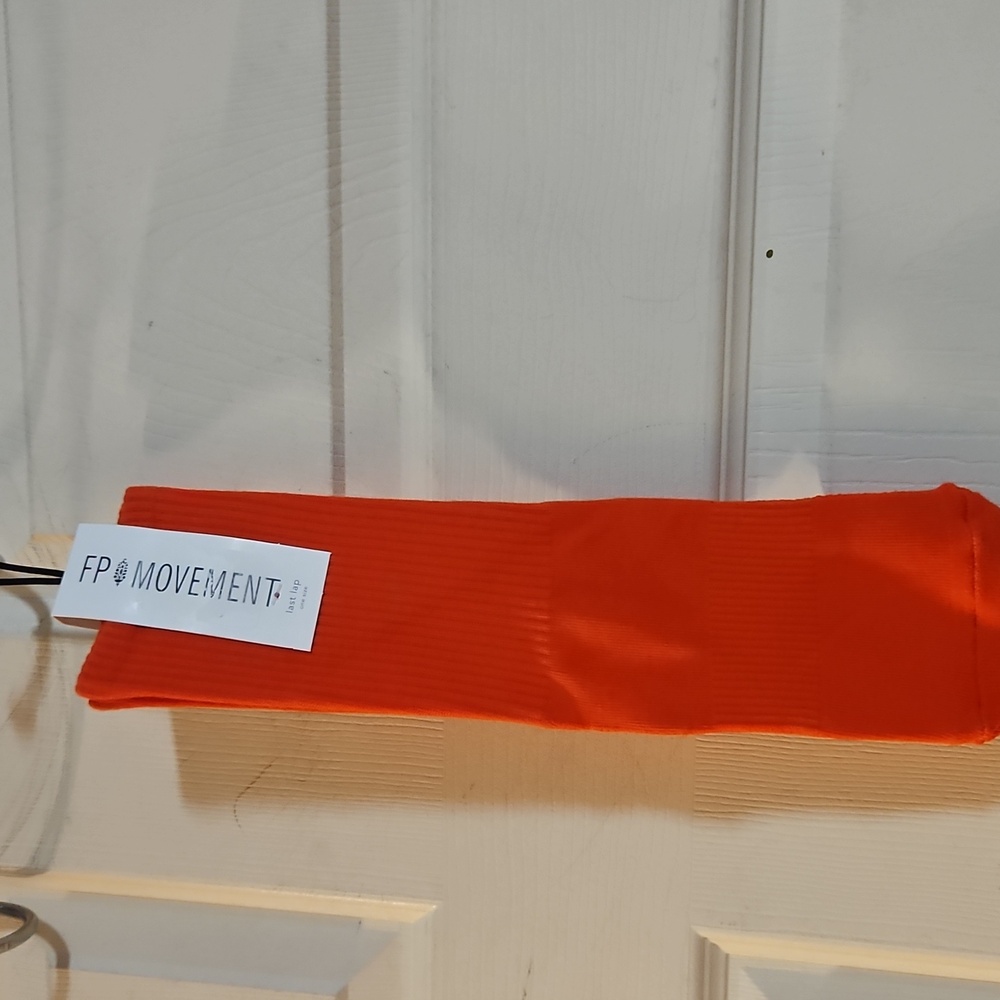 FP Movement x LUCKY HONEY COLLAB Last Lap Tube Socks: ORANGE: NEW WITH TAGS